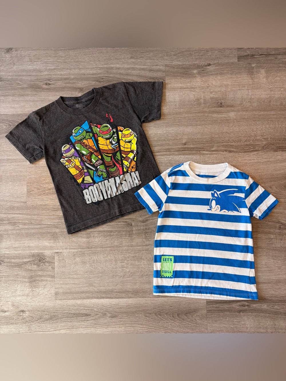 TMNT/Sonic boys shirts